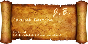 Jakubek Bettina névjegykártya