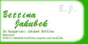 bettina jakubek business card